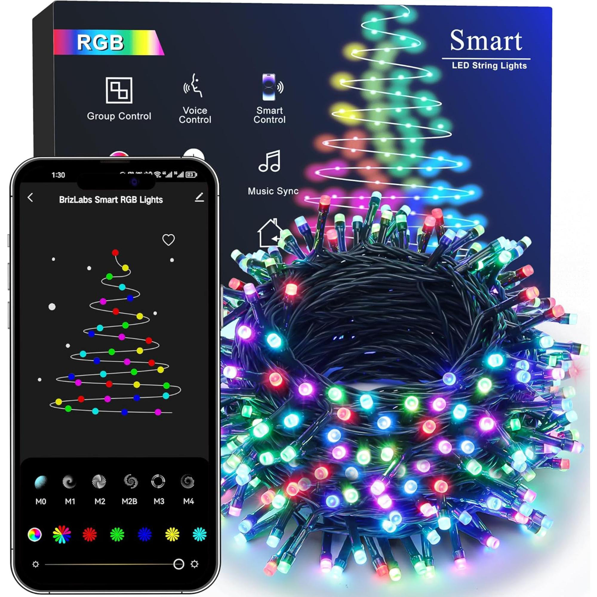 Smart led christmas tree lights top
